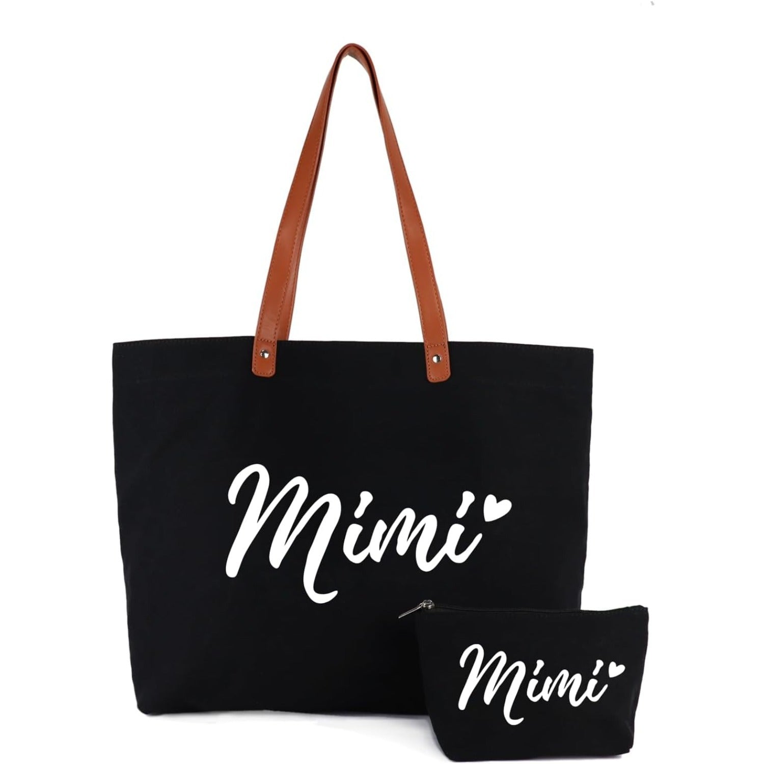 COCOVICI 'Mimi' Definition Tote Bag - Natural Canvas Grandma Gift, 18x15 Inches, Perfect Christmas Or Mother's Day Present