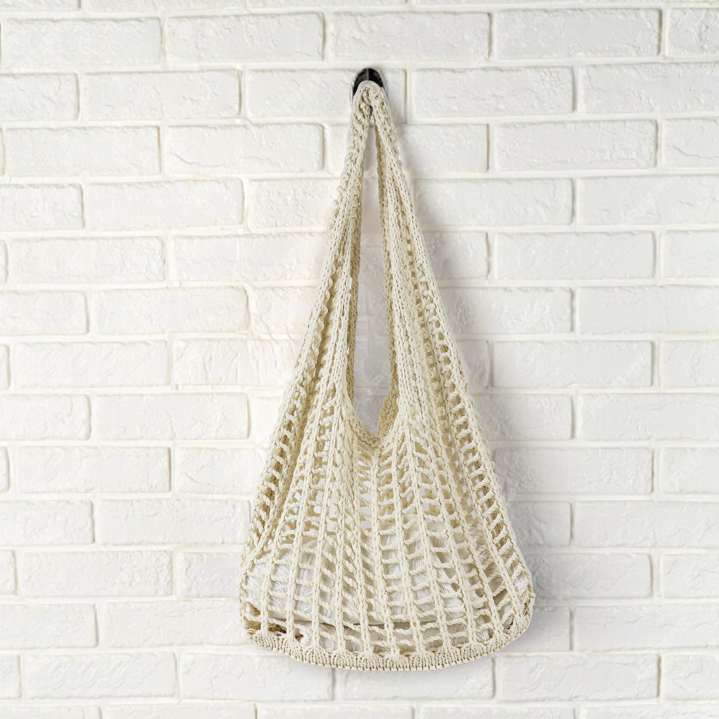 Women's Hollow Out Knit Tote Handbags Crochet Shoulder Bag