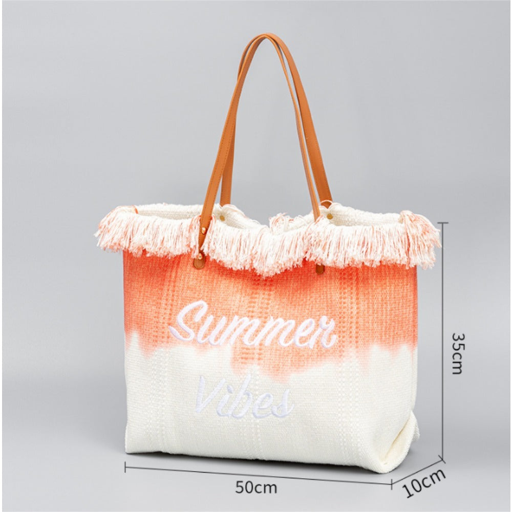 Lamyba Beach Bag Tote Beach Bags for Women Vacation Large Tote Bag for Women Casual Shoulder Handbags for Travel Beach Pool Gym