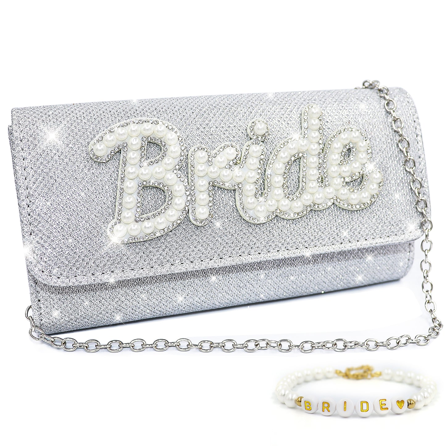 Lamyba Bride To Be Gifts Set Includes Bride Purse and Bride Bracelet