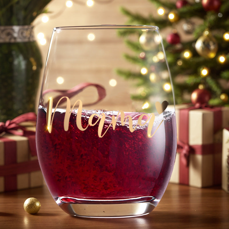 Gifts for Mom, Gifts for New Mom, Mama Gifts for First Time Pregnancy for Women, Mom Wine Glass, Christmas Birthday Present Ideas for Mother from Daughter Son, 15OZ