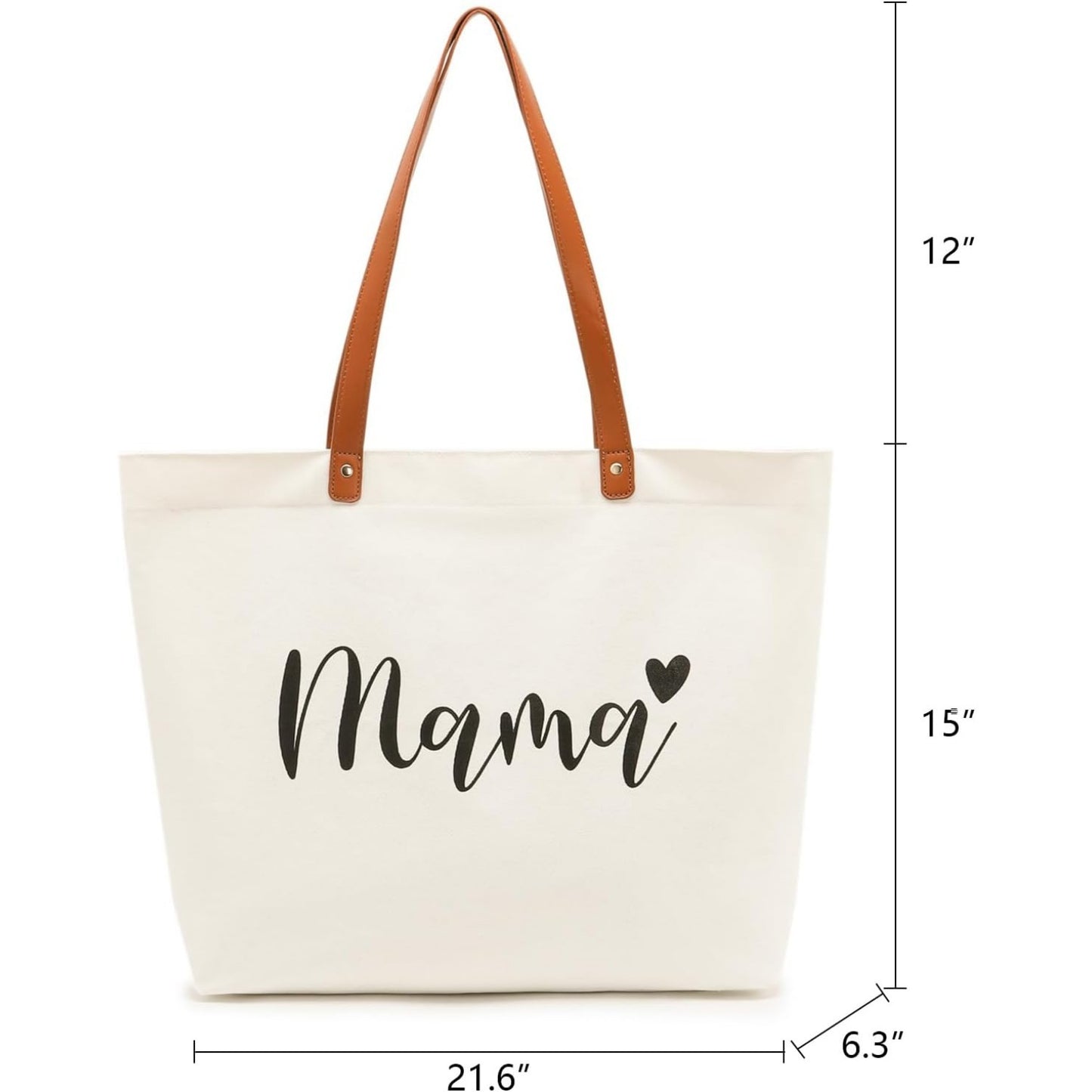 Mama Bag,Mom Tote Bag Mother Gifts Momlife Tote for Hospital White