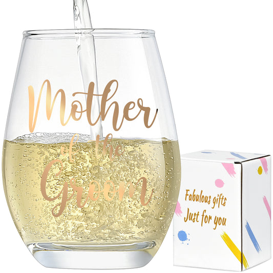 Mother of the Groom Gifts,Wedding Gfits,Bridal Shower Gifts,Wedding Decorations,Wine Glass 15 Oz