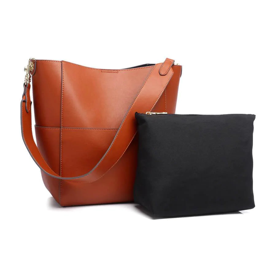 Small Colorblock Leather Bucket Bag Tote Crossbody Shoulder Purse-Fashion  Clutch | eBay