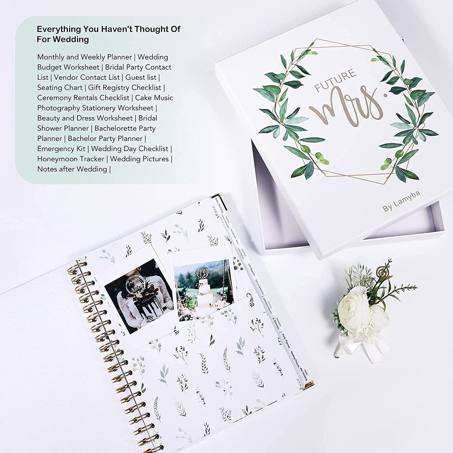 Wedding Planner Book, Wedding Planning Book Custom, Future Mrs Wedding  Book, Engagement Gift, Bridal Shower, Wedding Planning Journal, LW20A 