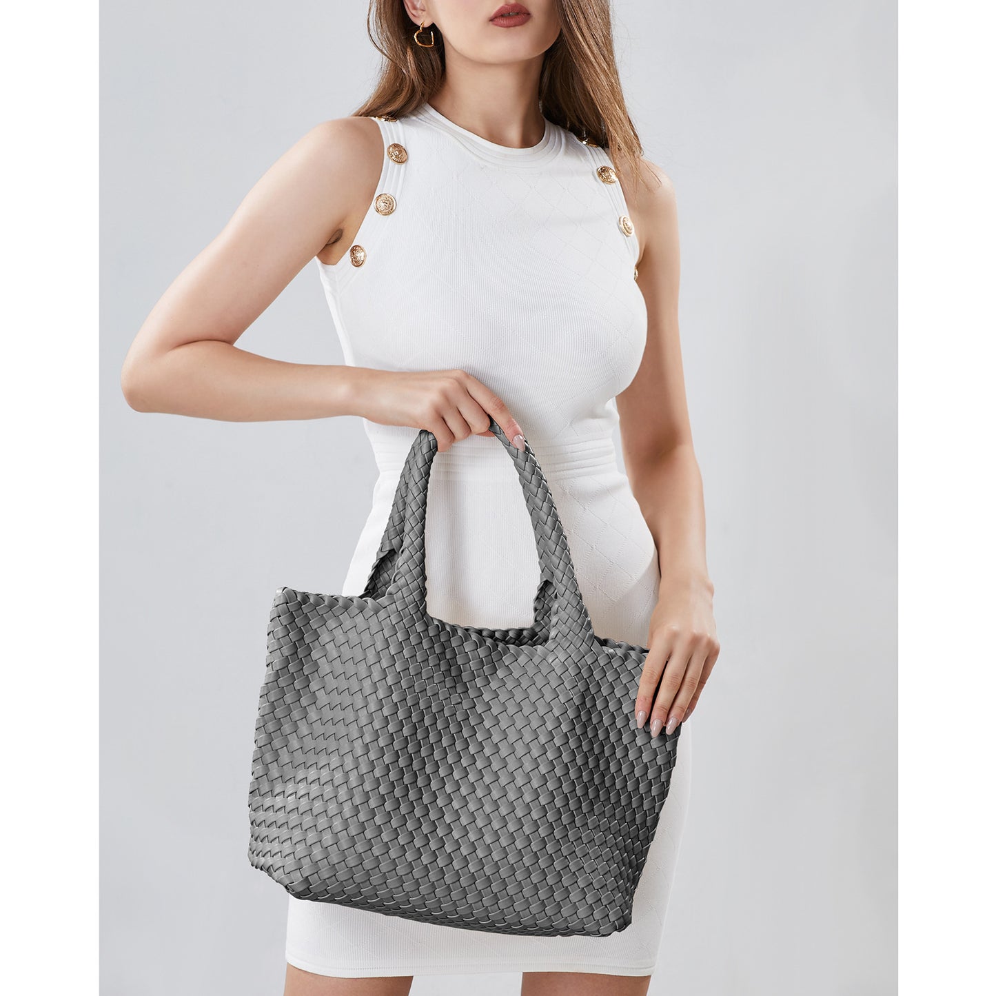 Woven Tote Bag for Women Beach Bag for Women Large Leather Woven Bag Large Summer Beach Travel Handbag and Purse Retro Handmade Shoulder Bag