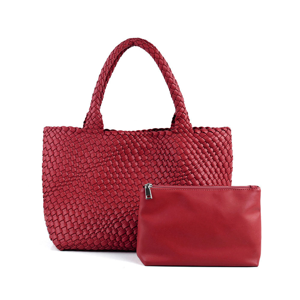 Likebagwoven Tote Bag Womens Purse Vegan Leather Shoulder Handbags Fashion | Seychelles