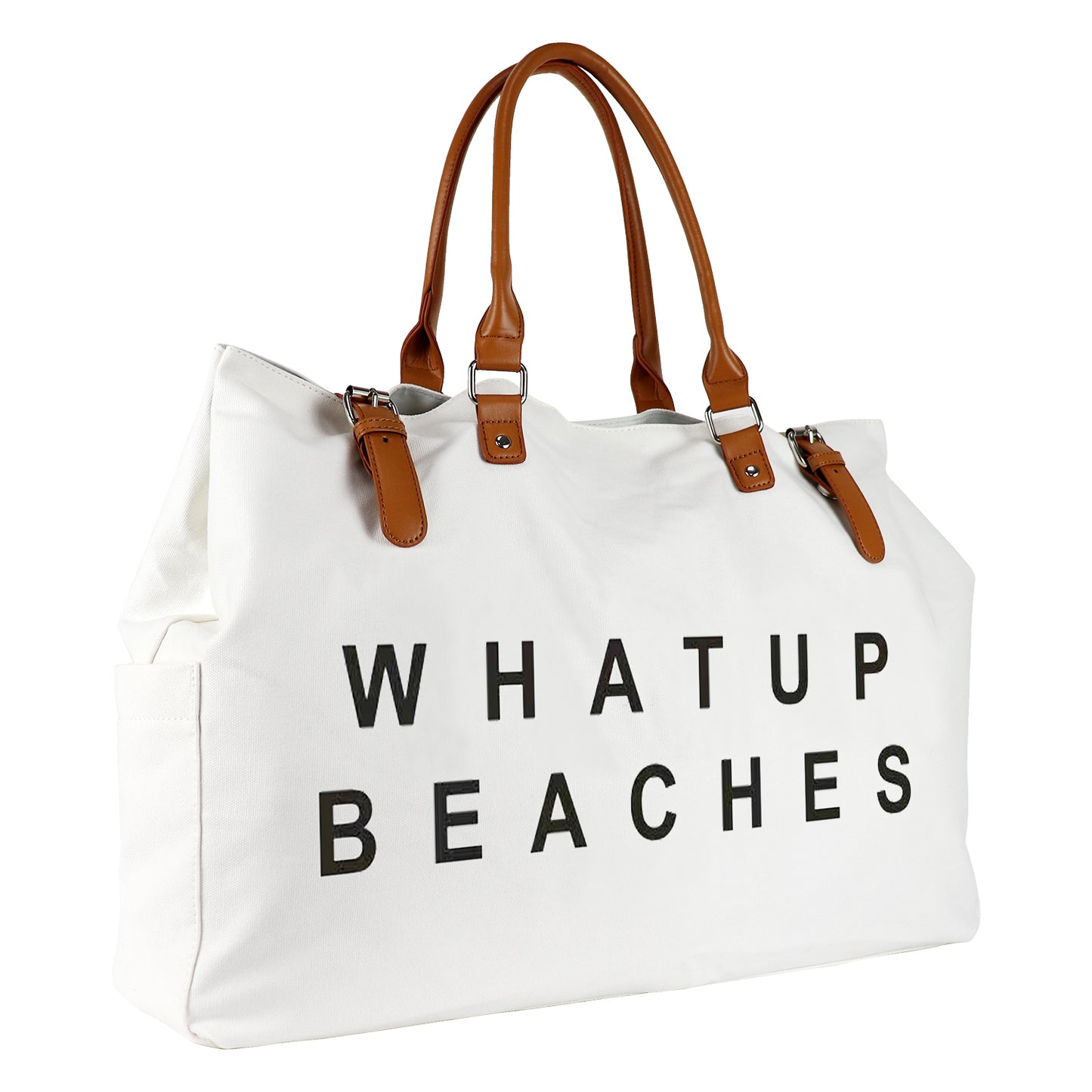 Beach Bag with Leather Handle, Extra Large Beach Bag for Women Waterproof Sandproof, Whatup Beaches Bag