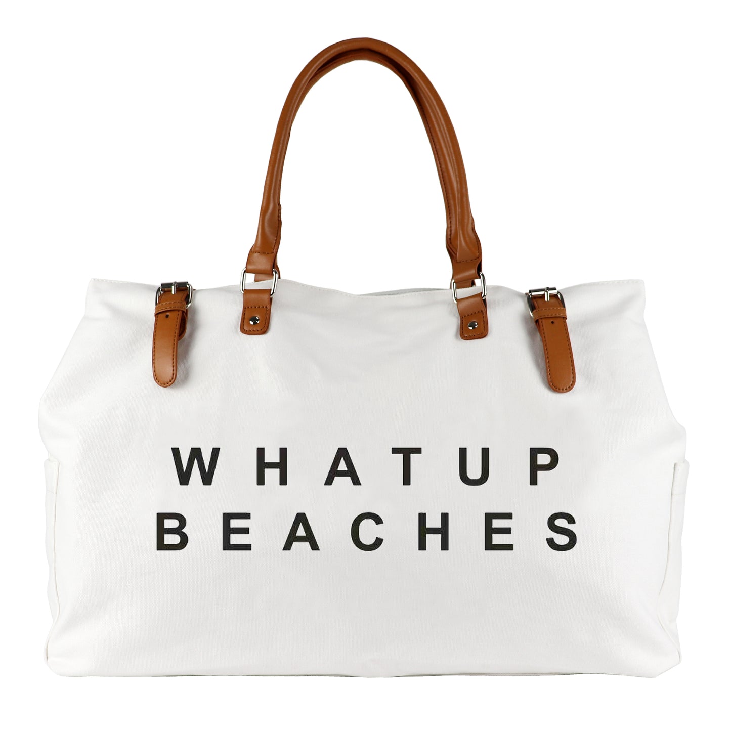 Beach Bag with Leather Handle, Extra Large Beach Bag for Women Waterproof Sandproof, Whatup Beaches Bag