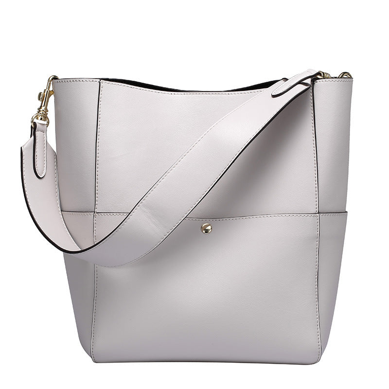  Large grey leather monogrammed top handle bag Maёve L, Basket  Handbag