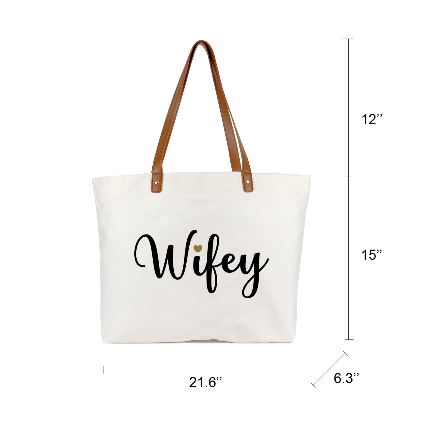 Wedding Gift Set, Bride Tote Bag with Zipper, Mrs Makeup Bag,Wifey